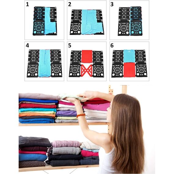 BoxLegend V3 Faltbrett für Kleidung Pollover Hosen Hemden Wäsche Kinder- und Erwachsen Falthilfe für Wäsche T Shirt Falten Zusammenlegen Wäschefalter Hemdenfalter, Rot