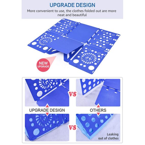 BoxLegend Faltbrett Für Kleidung Hemden Wäsche Erwachsen Faltbrett Kleidung T Shirt Faltbrett Wäsche Faltbrett Verstelltbar Hemdenfalter,Blau