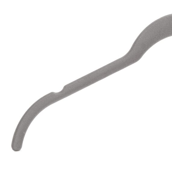 Amazon Basics Kleiderbügel für Hemd/Kleid, mit Samt überzogen, 100er-Pack, Grau