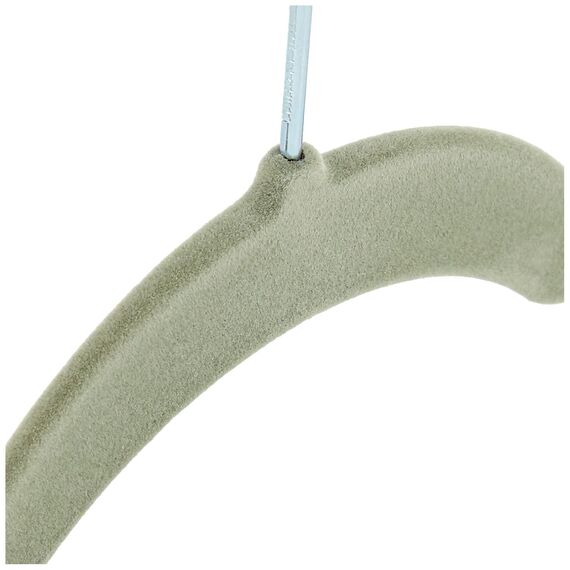 Amazon Basics Kleiderbügel für Hemd/Kleid, mit Samt überzogen, 100er-Pack, Grau