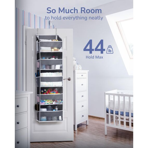 ULG Tür-Organizer mit 5 Ebenen, Dunkelgrau, 2 Stück