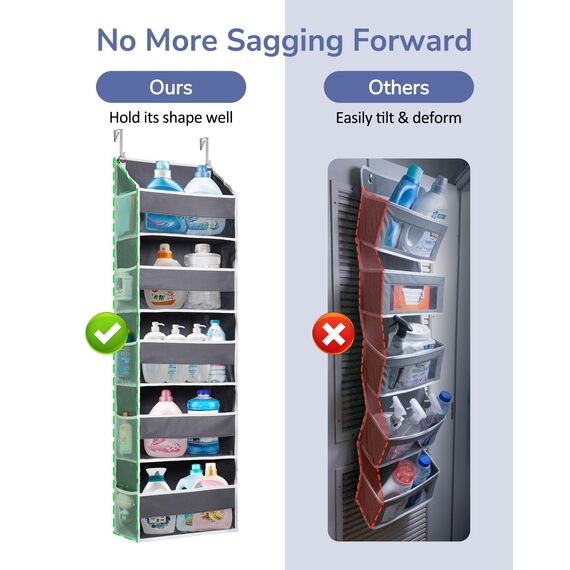 ULG Tür-Organizer mit 5 Ebenen, Dunkelgrau, 2 Stück