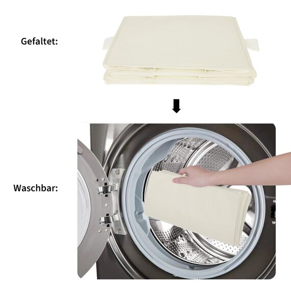 GRANNY SAYS Hängeregal Kleiderschrank mit 3 Fächern, 1 Stück Hängeaufbewahrung Schrank, Hängeorganizer Kleiderschrank, Beige Hängeorganizer Schrank, Faltbare hänge Regal Stoff, Hanging Organizer