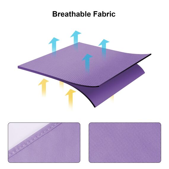 Syeeiex Kleidersack für die Aufbewahrung, 60x152 cm Atmungsaktiver Stoff, Kleidersäcke Lang für den Kleider Mäntel Abendkleider, Violett-4 Stück