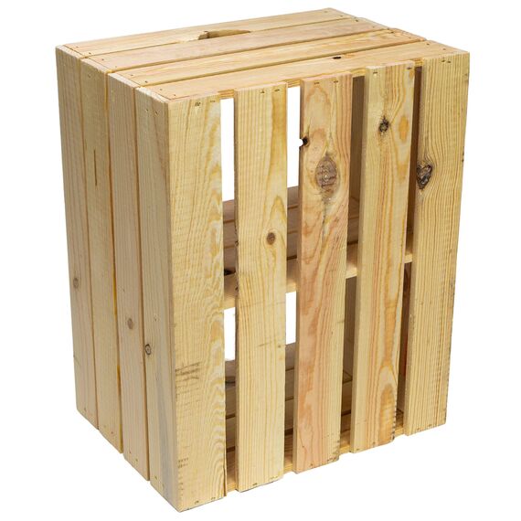 Kistenkolli Altes Land Massive Schuh- Bücherregalkiste Obstkiste Weinkiste Maße ca 50 x 40 x 31cm xxxaus dem Alten LandxxxWeinkisten Obstkisten Holzkiste Dekokiste Regal (Natur quer)