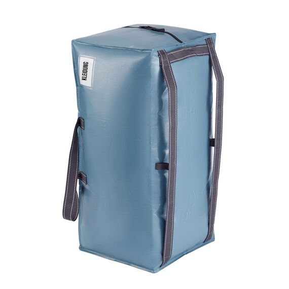 VENO 87 Liter extra große Umzugstaschen mit Rucksackgurten, Umzugshelfer, Starke Griffe und Reißverschlüsse, Kleideraufbewahrung, Wäschesäcke, wiederverwendbar und nachhaltig (Hellblau, 6er-Pack)