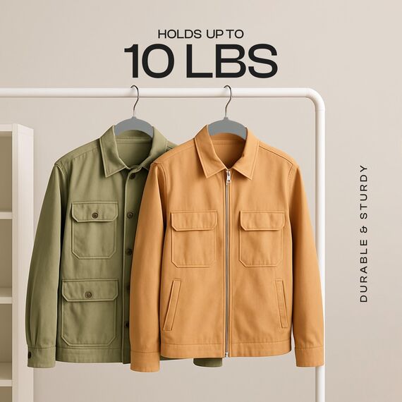 Utopia Home - Antirutsch-Kleiderbügel aus Samt - rutschfeste und strapazierfähige Kleiderbügel aus Samt - Stark genug, Jacken und Pullover zu halten (Grau, 50er-Pack)