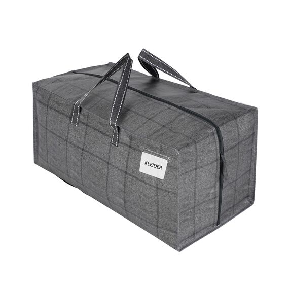 VENO 87 Liter extra große Umzugstaschen mit Rucksackgurten, Umzugshelfer, starke Griffe und Reißverschlüsse, Kleideraufbewahrung, Wäschesäcke, wiederverwendbar (Schwarzes Fenstertuch, 2er-Pack)