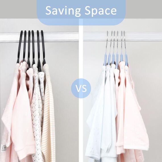 Mangotree Kinder-Kleiderbügel aus Samt, für Babys, Kinder, platzsparend, rutschfest, 15 Stück (blau)