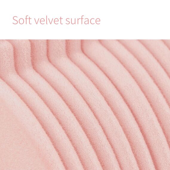 ManGotree Baby-Kleiderbügel aus Samt, Kleinkind-Kinderbügel mit Drehbarem Haken, Gekerbtes Schulter Design für Kinder und Kinderkleidung (30 Stück, Hellrosa)