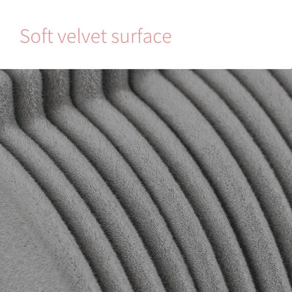 ManGotree Baby-Kleiderbügel aus Samt, Kleinkind-Kinderbügel mit Drehbarem Haken, Gekerbtes Schulter Design für Kinder und Kinderkleidung (30 Stück, Grau)