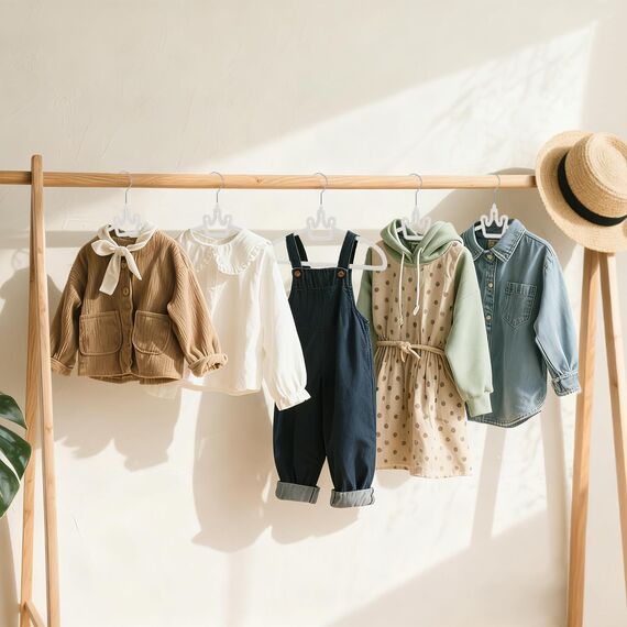 ManGotree Baby-Samtbügel, rutschfeste Filz-Kinderkleiderbügel, 32 cm Niedliche Kronenbügel für den Kleiderschrank, Platzsparende Kleinkindbügel für Babykleidung (20 Stück, Weiß)