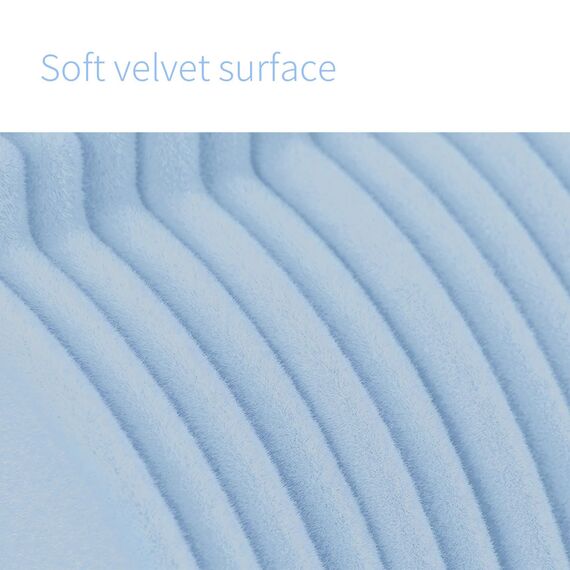 ManGotree Baby-Kleiderbügel aus Samt, Kleinkind-Kinderbügel mit Drehbarem Haken, Gekerbtes Schulter Design für Kinder und Kinderkleidung (30 Stück, Blau)