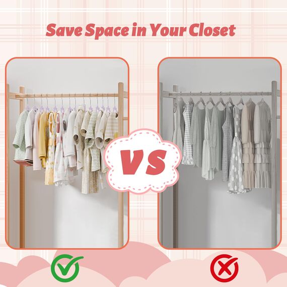 ManGotree Baby-Samtbügel, rutschfeste Filz-Kinderkleiderbügel, 32 cm Niedliche Kronenbügel für den Kleiderschrank, Platzsparende Kleinkindbügel für Babykleidung (20 Stück, Lila)