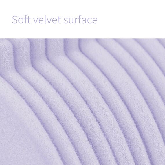 ManGotree 28 cm Baby-Samtbügel, rutschfeste Kinderkleiderbügel mit 360°-Drehhaken, Ultradünne Filz-Kinderkleiderbügel für Baby- und Kleinkinderkleidung, 15 Stück (Lila)