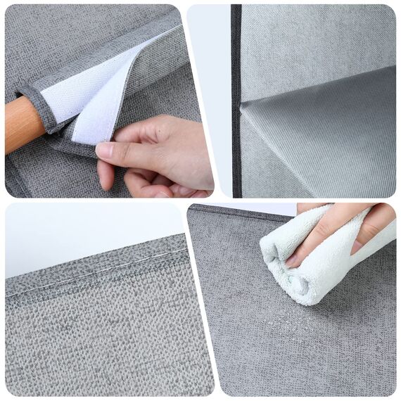 AiQInu Hängeregal Kleiderschrank,Hängeaufbewahrung Schrank Organizer mit 5 Fächern,Faltbar Platzsparend Stabiler Hängeorganizer mit Bambus-Stock Verstärkt Aufbewahrungssystem für Kleiderschränke