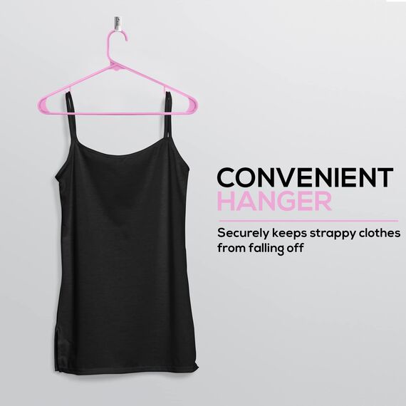 Utopia Home Kleiderbügel aus Kunststoff, 30 Stück, Kleiderbügel mit Haken, langlebig und platzsparend, Rosa