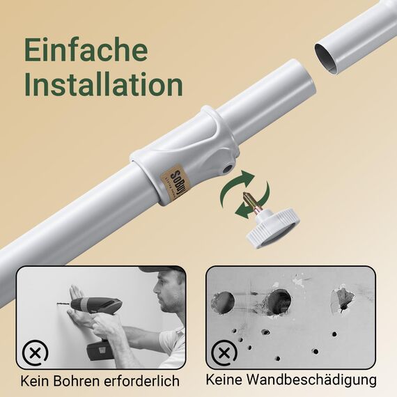 SoBuy Teleskop Kleiderständer, robuster Kleiderstange, verstellbarer offener Kleiderschrank für Schlafzimmer, Garderobenständer, Grau FRG109-II-HG