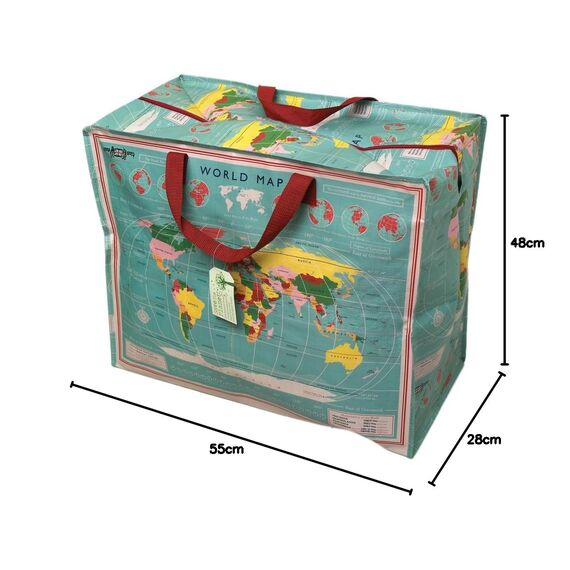 Rex International Jumbo Weltkarte Aufbewahrungstasche, Blau