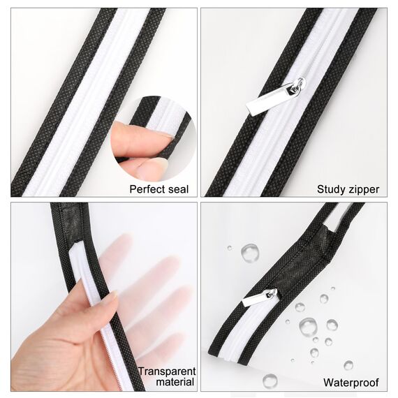 12 Stück Kleidersack Kleiderhüllen Abdeckung mit Reißverschluss, Kleiderschutzhüllen Jacke Mantel Kleider Abendkleider Anzug Schutz Kleiderhulle Anzughulle Anzugsack Durchscheinend