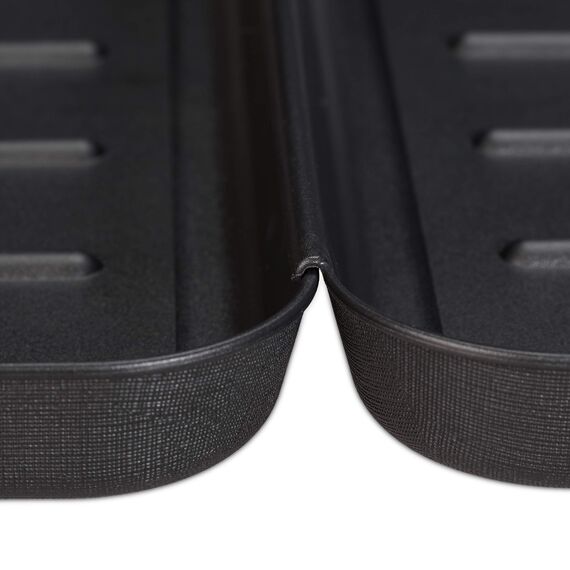 Relaxdays Schuhabtropfschale 3er Set, Schuhwanne aus Kunststoff, für 3 Paar Schuhe, Ablage HxBxT 3 x 35 x 27 cm, schwarz