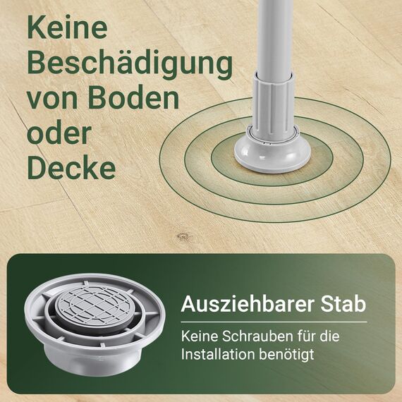 SoBuy Teleskop Kleiderständer, robuster Kleiderstange, verstellbarer offener Kleiderschrank mit Ablagen für Schlafzimmer, Garderobenständer, Hellgrau KLS04-II-HG