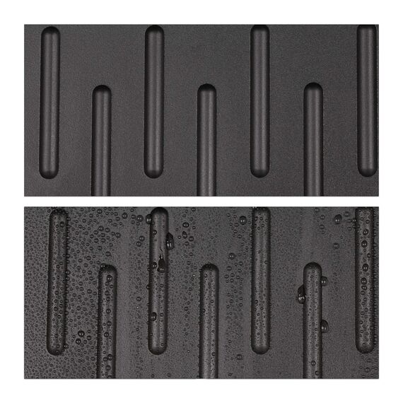 Relaxdays Schuhabtropfschale 3er Set, Schuhwanne aus Kunststoff, für 3 Paar Schuhe, Ablage HxBxT 3 x 35 x 27 cm, schwarz