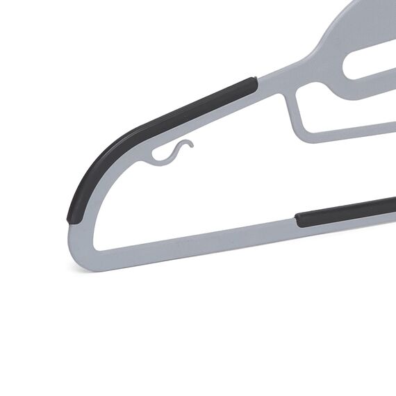 Amazon Basics Kunststoffbügel, gummibeschichtet, 50 Stück, Grau