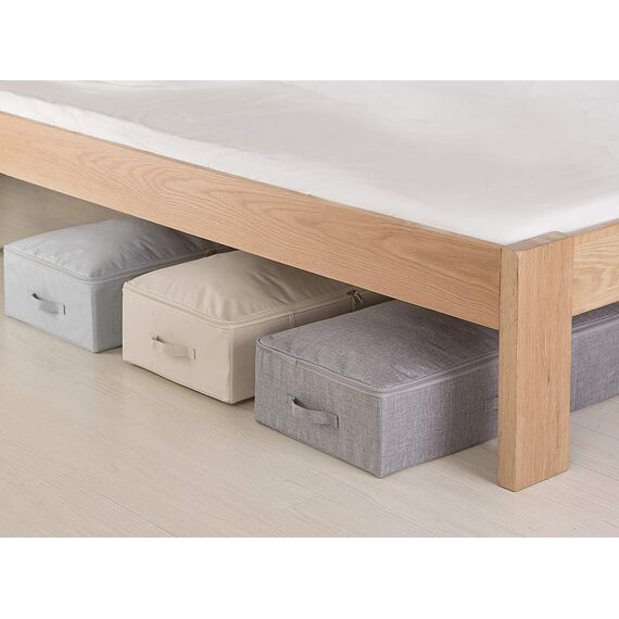 iwill CREATE PRO 70x40x18cm, faltbare waschbare Unterbett-Aufbewahrungsbehälter mit Reißverschluss, Kleiderschrank-Schrank-Organizer-Behälter für Kleidung, Schuhe, Spielzeug, schwarz-grau