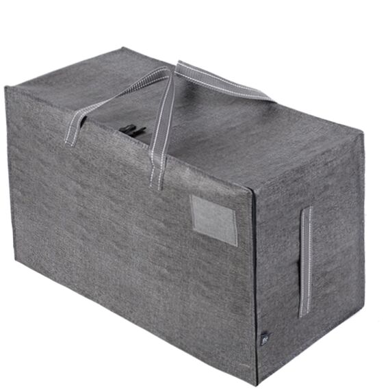 VENO 102 Liter Große Aufbewahrungstasche mit Deckel, Strapazierfähige Griffe und Reißverschlüssen für Umzug, Kleideraufbewahrung, Hausbedarf, wasserabweisend (Grau, 4er-Pack)