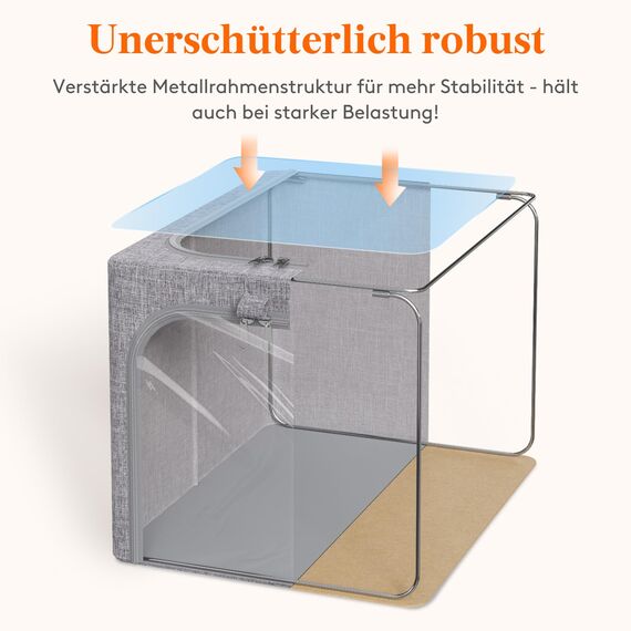 Lifewit 6 Stück Kleideraufbewahrungsbehälter mit Metallrahmen, Faltbare Aufbewahrungsbox mit Deckel, 40L Stapelbare Aufbewahrungsbeutel Stoffbehälter Organizer mit Klarsichtfenster, Robuste Griffe