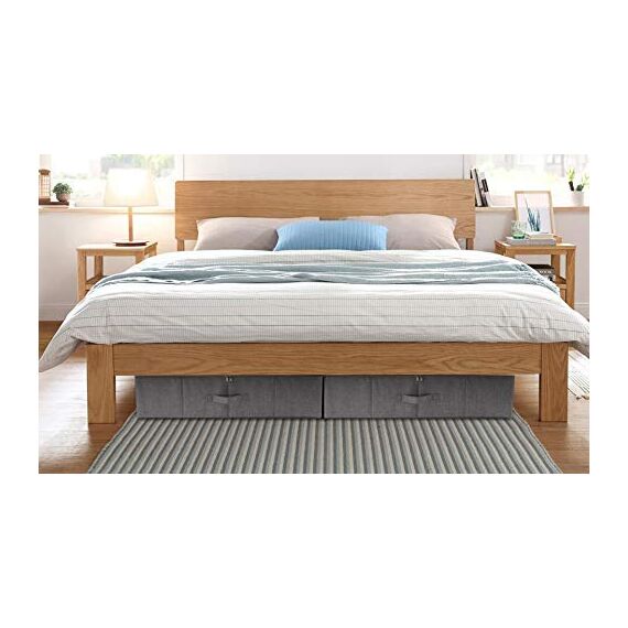 iwill CREATE PRO Unterbett-Aufbewahrungsbehälter, faltbar, waschbar, staubdicht, für Schrank, Kleiderschrank, Kleidung, Decken, Bettdecken, Pullover, Organizer, Dunkelgrau, 3 Stück