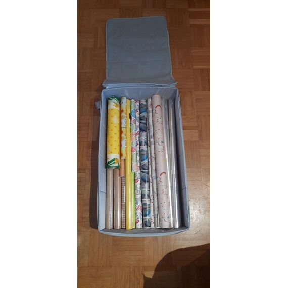 Amonsen 100 * 43 * 18cm Boden Schuhe Lagerung Organizer Behälter mit Deckel, staubdicht und atmungsaktiv, strapazierfähiges Kunststoffbrett in Boxen, dunkelgrau