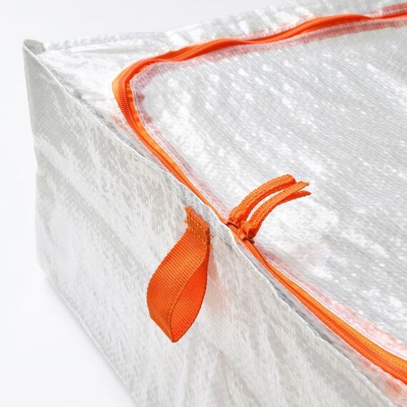 IKEA PARKLA Aufbewahrungsbox, 2x 55 x 49 x 19 cm, Polypropylen, Reißverschluss, Zusammenklappbar