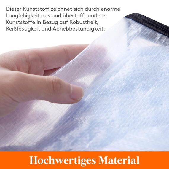 Lifewit 2 Stück Transparente Plastik Aufbewahrungstasche, 60L Kleideraufbewahrung Kleiderschrank Aufbewahrung Umzugskartons Aufbewahrungsboxen mit Verstärkter Griff für bettdecken, Kleidung, Decke