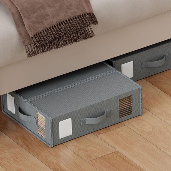 WANGIRL 6 Stück Aufbewahrung Bettwäsche Organizer, Faltbarer Aufbewahrungstasche für Bettlaken Kann in Kleiderschrank, Unterbett und in Schubladen, Aufbewahrungsbox für Bettlaken und Kleidung