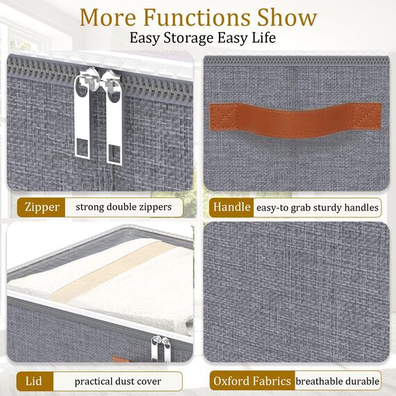 Yawinhe Pack of 2 Underbed Storage Bag,SNH001GL-3