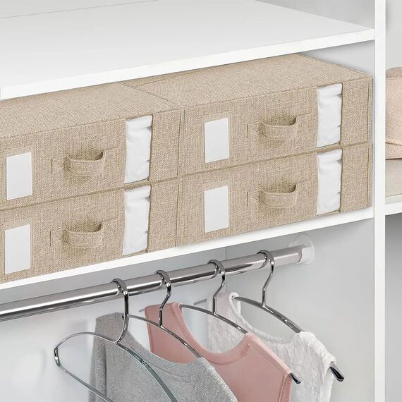 WANGIRL 6 Stück Aufbewahrung Bettwäsche Organizer, Faltbarer Aufbewahrungstasche für Bettlaken Kann in Kleiderschrank, Unterbett und in Schubladen, Aufbewahrungsbox für Bettlaken und Kleidung