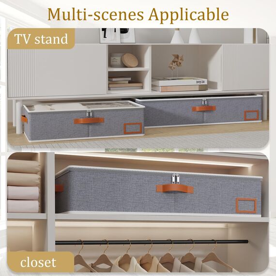 Yawinhe Pack of 2 Underbed Storage Bag,SNH001GL-3