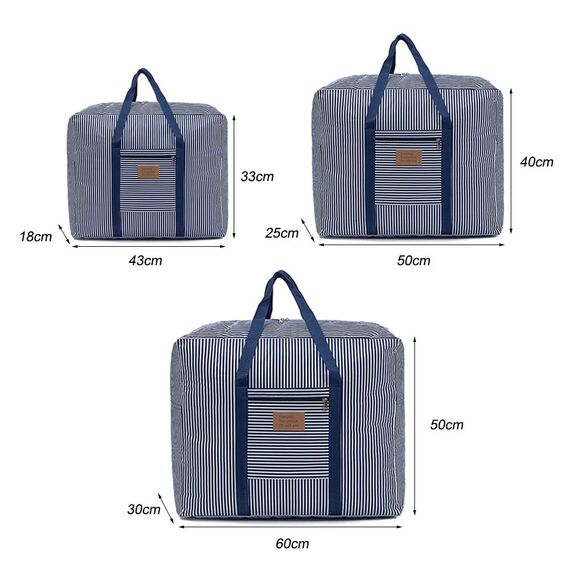 Generic HYID wasserdichte, Dicke, Aufbewahrungstasche, 600D, Oxford-Organizer, Reisegepäcktasche für Decken, Bettdecken, Kissen, Umzüge (blau, groß), Acrylic