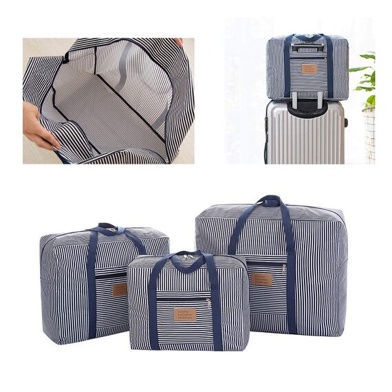 Generic HYID wasserdichte, Dicke, Aufbewahrungstasche, 600D, Oxford-Organizer, Reisegepäcktasche für Decken, Bettdecken, Kissen, Umzüge (blau, groß), Acrylic