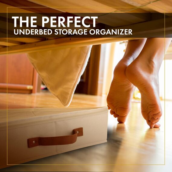 HOMELUX THEORY Unterbett-Aufbewahrungsbehälter mit niedrigem Profil, dünner Unterbett-Organizer mit Behältern und Deckeln, Unterbett-Aufbewahrungsbox, ideal für saisonale Kleidung, Decken, Stoff und