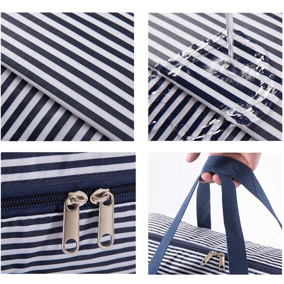 Generic HYID wasserdichte, Dicke, Aufbewahrungstasche, 600D, Oxford-Organizer, Reisegepäcktasche für Decken, Bettdecken, Kissen, Umzüge (blau, groß), Acrylic