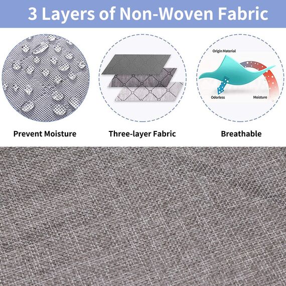 Fixwal Unterbett-Aufbewahrungsbehälter, unten 11,4 cm, niedriges Profil, Unterbett-Organizer, Kleideraufbewahrung mit stabilen Seitenwänden und Boden, 2 Stück