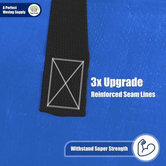 Cosy Family Robuste Umzugstaschen mit Rucksackgurten – starke Griffe und Reißverschlüsse, platzsparende Aufbewahrungstaschen, zusammenklappbar, Alternative zu Umzugskartons (X-Large-Set, 12 Stück)