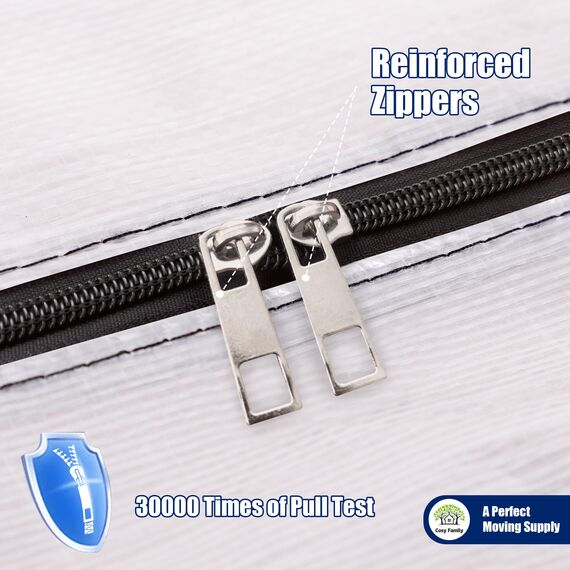 Cosy Family Robuste und extra große Umzugstaschen mit Rucksackgurten – starke Griffe und Reißverschlüsse, platzsparende Aufbewahrungstaschen, zusammenklappbar, Alternative zu Umzugskartons, 8 Stück