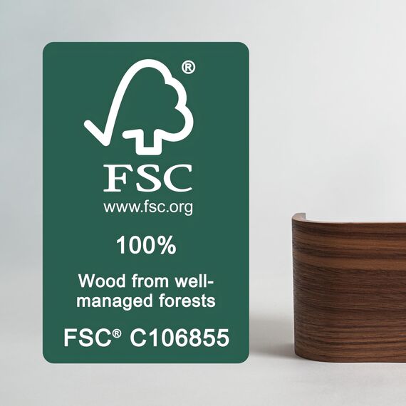 Kazai. Wandgarderobe 'Toke' | Moderne Design-Garderobe mit verdeckten Wandhaken | Garderobenpaneel aus Massivem Echtholz-Furnier | Walnuss