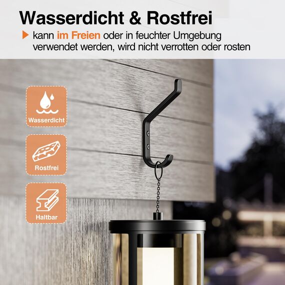 susswiff 10-Stück Garderobenhaken, Kleiderhaken zum Schrauben, Haken für Akustikpaneele, Schlafzimmer, Wohnzimmer, Badezimmer, Wandhaken für Garderobe, Jacken, Hut, Metall, Schwarz 10CM