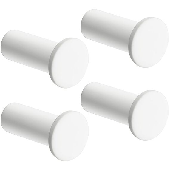 SAYAYO Garderobenhaken Edelstahl, Kleiderhaken Wand Haken zum Schrauben Handtuchhaken Wandhaken Garderobe Weiß 4 Stück für Badezimmer, Küche, Schlafzimmer