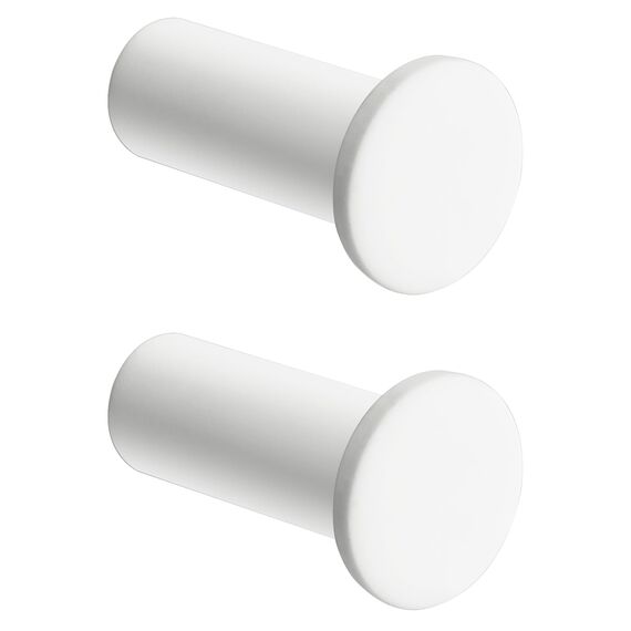 SAYAYO Garderobenhaken Edelstahl, Kleiderhaken Wand Haken zum Schrauben Handtuchhaken Wandhaken Garderobe Weiß 2 Stück für Badezimmer, Küche, Schlafzimmer